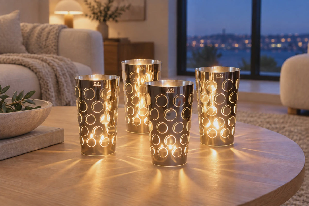 Dubbe light 0.5L set of 4 silver