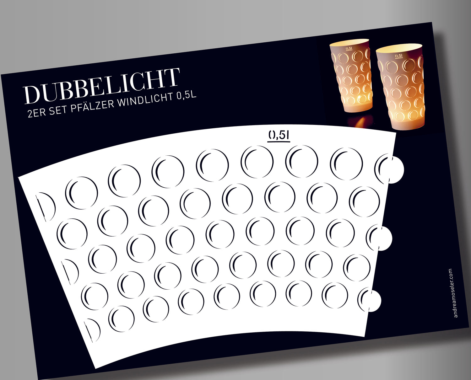 Dubbelicht 0,5L 2er Set weiß - Andrea Moseler