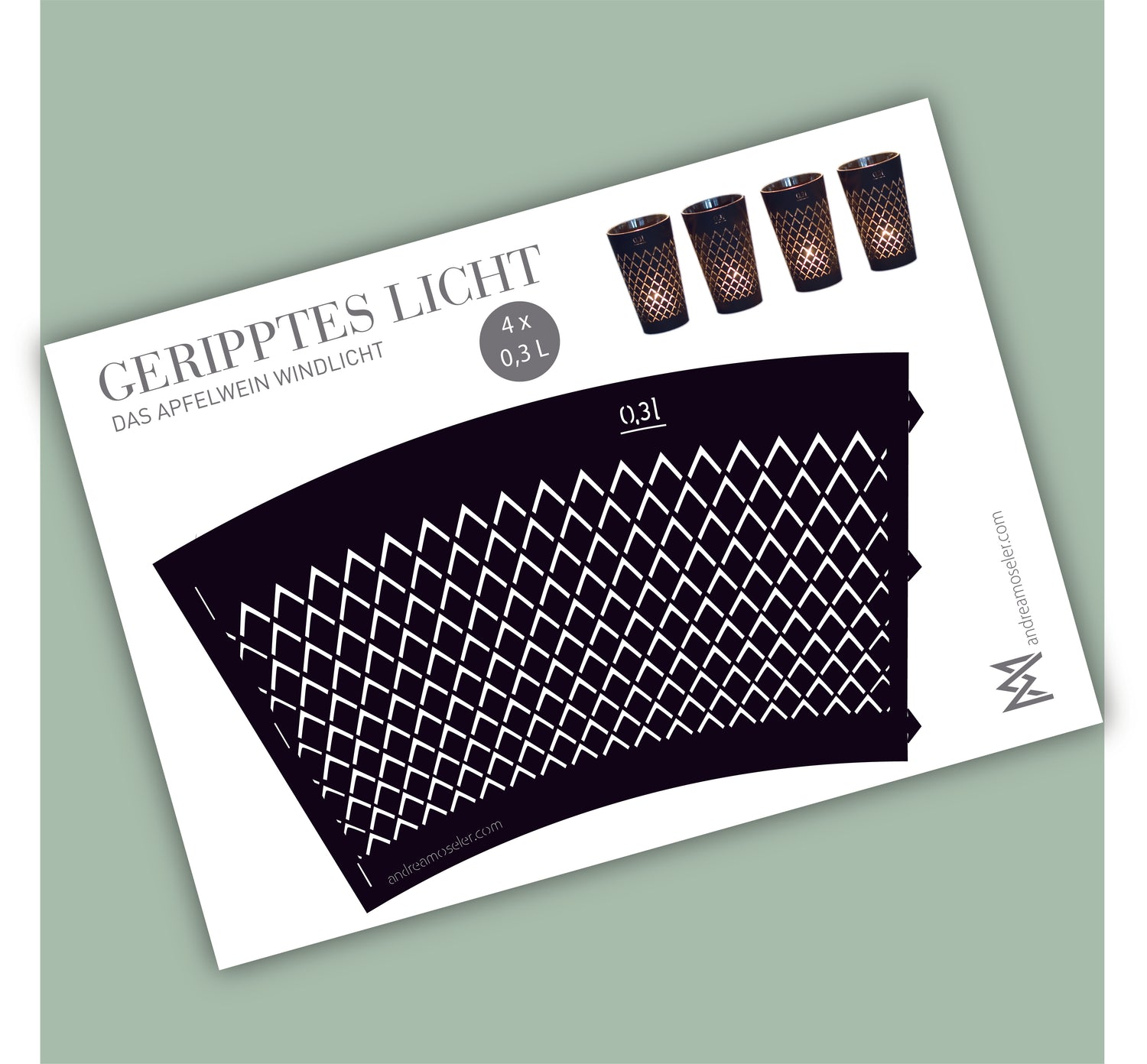 Geripptes Licht schwarz - Andrea Moseler