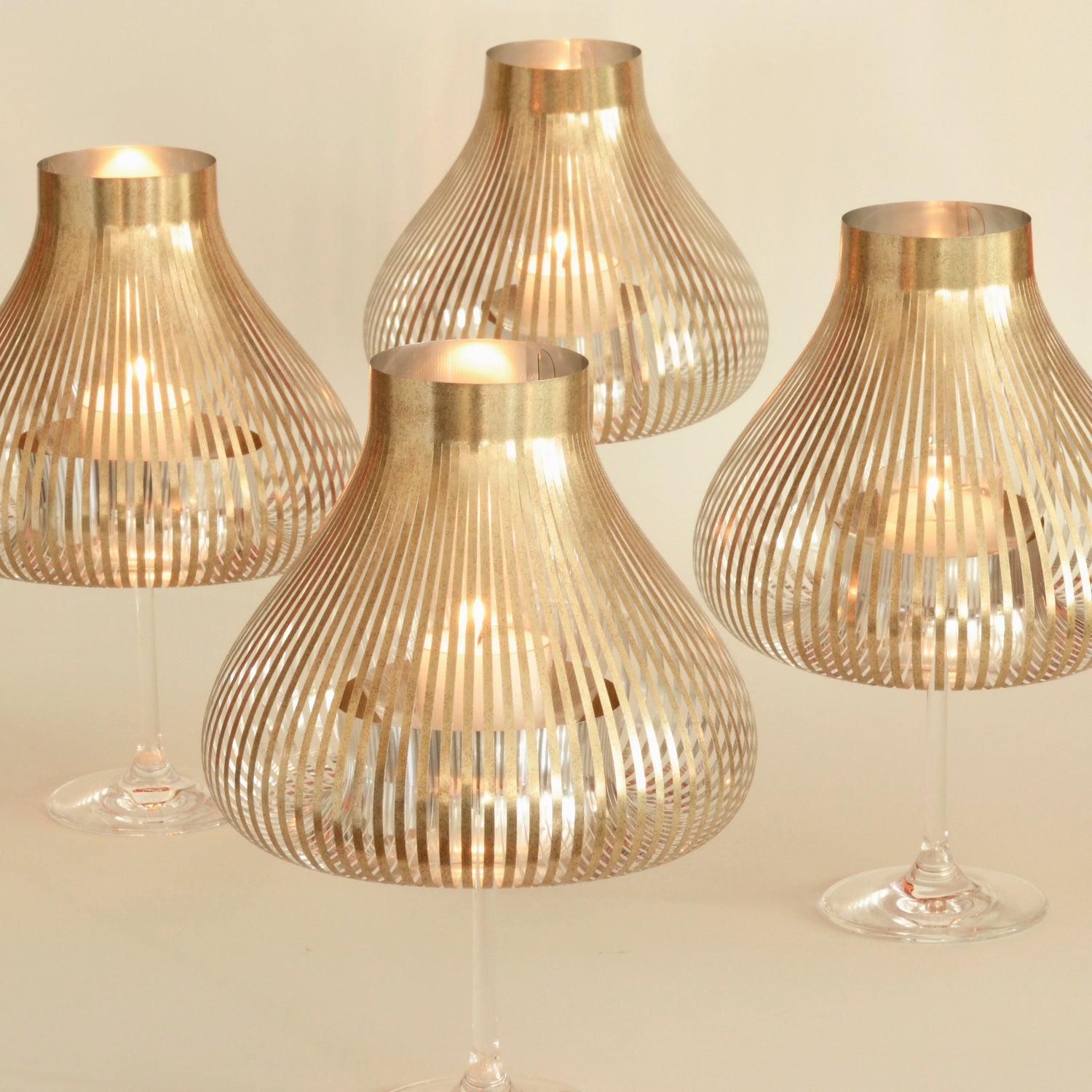 Miss Molly Lampenschirme für Weingläser antik gold - Andrea Moseler