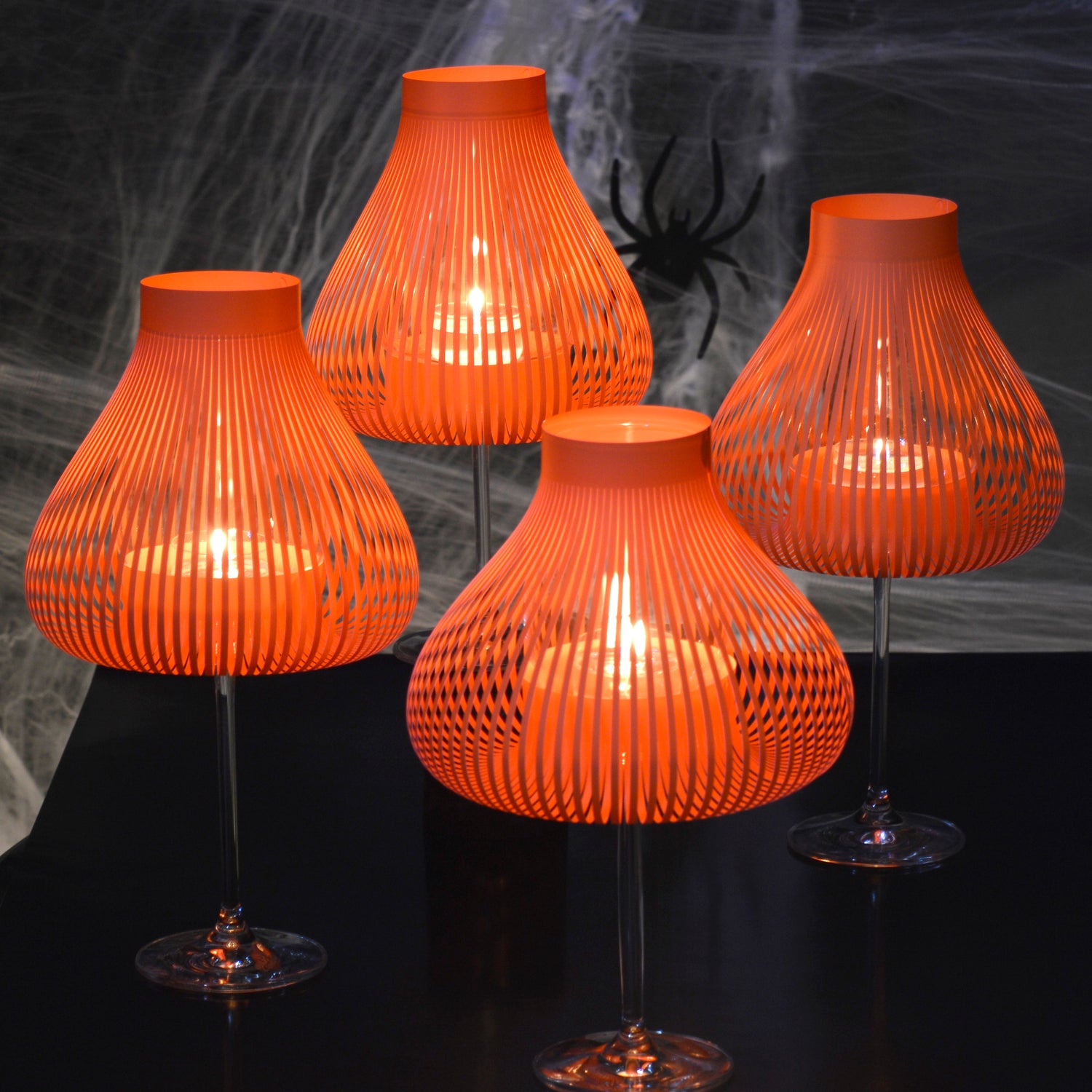 Miss Molly Lampenschirme für Weingläser orange - Andrea Moseler