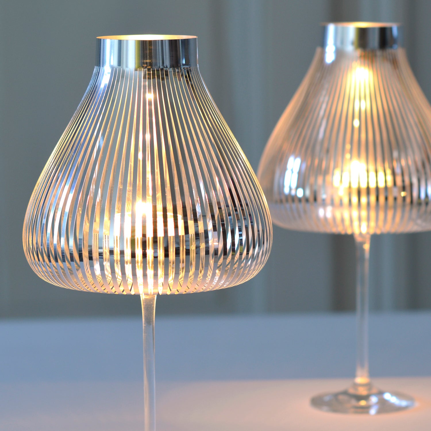 Miss Molly Lampenschirme für Weingläser silber - Andrea Moseler